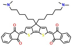2,2'-(4,4-bis(6-(dimethylamino)hexyl)-2H-cyclopenta[2,1-b:3,4-b']dithiophene-2,6(4H)-diylidene)bis(1H-indene-1,3(2H)-dione)