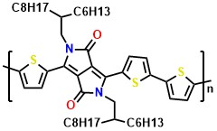 Poly{2,2'-[(2,5-bis(2-hexyldecyl)-3,6-dioxo-2,3,5,6-tetrahydropyrrolo[3,4-c]pyrrole-1,4-diyl)dithiophene]-5,5'-diyl-alt-thiophen-2,5-diyl}