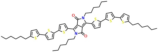 2,5-Dihexyl-3,6-bis(5''-hexyl-[2,2':5',2''-terthiophen]-5-yl)-2,5-dihydropyrrolo[3,4-c]pyrrole-1,4-dione