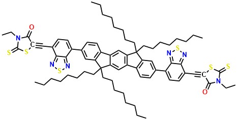 4-Thiazolidinone, 5,5'-[(6,12-dihydro-6,6,12,12-tetraoctylindeno[1,2-b]fluorene-2,8-diyl)bis(2,1,3-benzothiadiazole-7,4-diylmethylidyne)]bis[3-ethyl-2-thioxo-