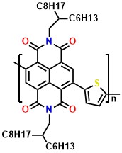 Poly{[N,N'-bis(2-hexylldecyl)naphthalene- 1,4,5,8-bis(dicarboximide)-2,6-diyl]-alt-2,5-thiophene}