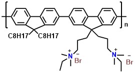 Poly[(9,9-bis(3'-((N,N-dimethyl)-N-ethylammonium)-propyl)-2,7-fluorene)-alt-2,7-(9,9-dioctylfluorene)]dibromide