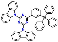 SiTrzCz2 9,9'-(6-(3-(Triphenylsilyl)phenyl)-1,3,5-triazine-2,4-diyl)bis(9H-carbazole)