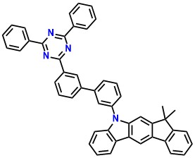 DMIC-TRz 5-(3'-(4,6-diphenyl-1,3,5-triazin-2-yl)-[1,1'-biphenyl]-3-yl)-7,7-dimethyl-5,7-dihydroindeno[2,1-b]carbazole