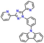 m-cbtz 9-(3-(3,5-Di(pyridin-2-yl)-1H-1,2,4 triazol-1-yl)phenyl)-9H-carbazole