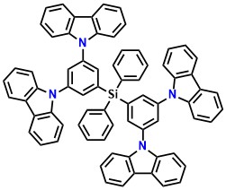SiMCP2 Bis[3,5-di(9H -carbazol-9 yl)phenyl]diphenylsilane