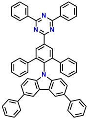 PPCz-TRZ 9-(5'-(4,6-Diphenyl-1,3,5-triazin-2 yl)-[1,1':3',1''-terphenyl]-2'-yl)-3,6 diphenyl-9H-carbazole