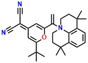 DCJTB 4-(Dicyanomethylene)-2 tert-butyl-6-(1,1,7,7 tetramethyljulolidin-4-yl-vinyl)-4H pyran