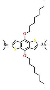 4,8-Bis(n-octyloxy)-2,6-bis(trimethylstannyl)benzo[1,2-b:4,5-b']dithiophene