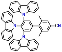 DMBN-PTC 3',4',5'-tri(9H-carbazol-9-yl)-2,6-dimethyl-[1,1'-biphenyl]-4-carbonitrile