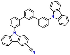 TCzCN 9-(3''-(Carbazol-9-yl)-[1,1',3',1''-terphenyl]-3-yl)-carbazole-3-carbonitrile