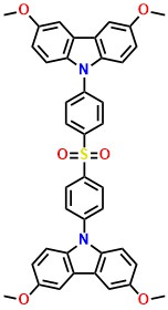 DMOC-DPS 9,9'-(Sulfonylbis(4,1-phenylene))bis(3,6-dimethoxy-9H-carbazole)