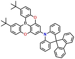 TDBA-SAF 10-(2,12-Di-tert-butyl-5,9-dioxa-13b-boranaphtho[3,2,1-de]anthracen-7-yl)-10H-spiro[acridine-9,9'-fluorene]