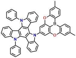 mMDBA-DI 5-(3, 11-dimethyl-5,9-dioxa-13b-boranaphtho[3,2,1-de]anthracen-7-yl)-10,15-diphenyl-10,15-dihydro-5H-diindolo[3, 2-a:3′, 2′-c]carbazole