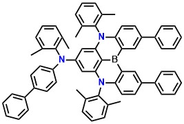 pBP-DABNA-Me N-([1,1'-biphenyl]-4-yl)-N,5,9-tris(2,6-dimethylphenyl)-2,12-diphenyl-5,9-dihydro-5,9-diaza-13b-boranaphtho[3,2,1-de]anthracen-7-amine