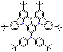 tDPA-DtCzB 4-(4',4'-Di-tert-butyldiphenylamine)-2,6-bis(3,6-di-tert-butyl-9H-carbazol-9-yl)boron