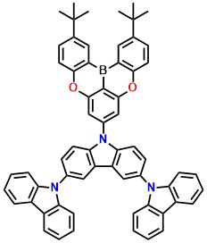 TB-3Cz 9'-(2,12-di-tert-butyl-5,9-dioxa-13b-boranaphtho[3,2,1-de]anthracen-7-yl)-9'H-9,3':6',9''-tercarbazole
