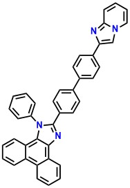 IP-PPI 2-(4'-(Imidazo[1,2-a]pyridin-2-yl)biphenyl-4-yl)-1-phenyl-1H-phenanthro[9,10-d]imidazole