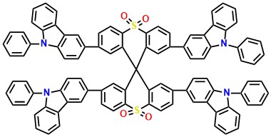 SDPS-4PhCz 2,2',7,7'-tetrakis(9-phenyl-9H-carbazol-3-yl)-9,9'-spirobi[thioxanthene] 10,10,10',10'-tetraoxide