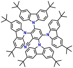 4TCzBN 2,3,5,6-Tetrakis[3,6-bis(1,1-dimethylethyl)-9H-carbazol-9-yl]benzonitrile
