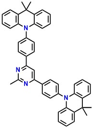 DMAc-MPM 10,10'-((2-Methylpyrimidine-4,6-diyl)bis(4,1-phenylene))bis(9,9-dimethyl-9,10-dihydroacridine)