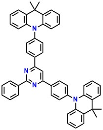 DMAc-PPM 10,10'-((2-Phenylpyrimidine-4,6-diyl)bis(4,1-phenylene))bis(9,9-dimethyl-9,10-dihydroacridine)