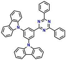 DCzTrz 9,9'-(5-(4,6-Diphenyl-1,3,5-triazin-2-yl)-1,3-phenylene)bis(9H-carbazole)