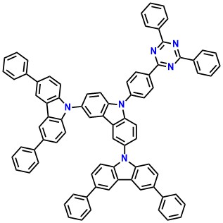 BDPCC-TPTA 9'-[4-(4,6-Diphenyl-1,3,5-triazin-2-yl)phenyl]-3,3'',6,6''-tetraphenyl-9,3':6',9''-ter-9H-carbazole
