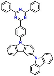CzCz-TRZ 9-[4-(4,6-diphenyl-1,3,5-triazin-2-yl)phenyl]- 3,9'-Bi-9H-carbazole