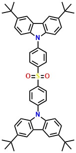 CZ-PS 9,9'-(Sulfonylbis(4,1-phenylene))bis(3,6-di-tert-butyl-9H-carbazole)