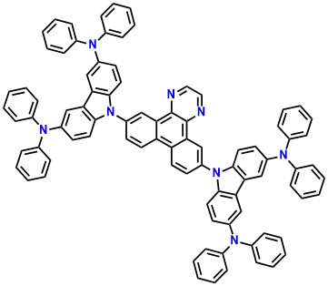 DQBC 9,9'-(Dibenzo[f,h]quinoxaline-6,11-diyl)bis(N3,N3,N6,N6-tetraphenyl-9H-carbazole-3,6-diamine)