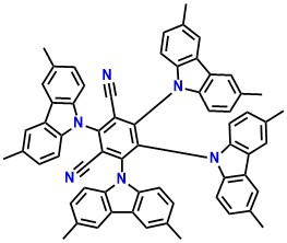 m4CzIPN 2,4,5,6-Tetrakis(3,6-dimethyl-9H-carbazol-9-yl)isophthalonitrile