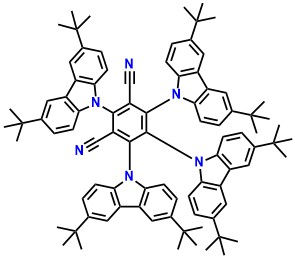 t4CzIPN 2,4,5,6-Tetrakis[3,6-bis(1,1-dimethylethyl)-9H-carbazol-9-yl]- 1,3-Benzenedicarbonitrile
