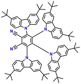 4CzPN-tBu 3,4,5,6-Tetrakis(3,6-di-tert-butyl-9H-carbazol-9-yl)phthalonitrile
