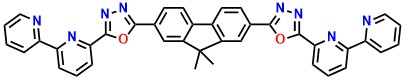 Bpy-FOXD 2,7-bis[2-(2,2'-bipyridine-6-yl)-1,3,4-oxadiazo-5-yl]-9,9-dimethylfluorene