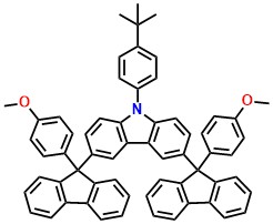 DFC 9-(4-tert-butylphenyl)-3,6-bis(9-(4-methoxyphenyl)-9H-fluoren-9-yl)-9H-carbazole