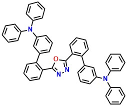 m-TPA-o-OXD 2’ ,2’’-(1,3,4-oxadiazole-2,5-diyl)bis(N,N-diphenylbiphenyl-3-amine)