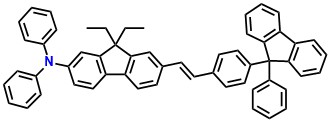 DPAFVF 9-[4-(2-(7-(N,N-diphenylamino)-9,9-diethylflouren-2-yl)vinyl)phenyl]-9-phenyl-fluorene