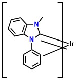 fac-Ir(Pmb)3 fac-Iridium(III) tris(1-phenyl-3-methylbenzimidazolin-2-ylidene-C,C2')
