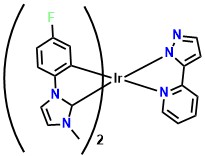(fpmi)2Ir(pypz) Bis(1-(4-fluorophenyl)-3-methylimdazoline-2-ylidene-C,C2')(2-(2H-pyrazol-3-yl)-pyridine)Iridiunm(III)