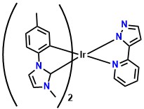(mpmi)2Ir(pypz) Bis(1-(4-methylphenyl)-3-methylimdazolin-2-ylidene-C,C2')(2-(2H-pyrazol-3-yl)-pyridine)Iridium(III)