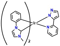 (pmi)2Ir(pypz) Bis(1-phenyl-3-methylimdazolin-2-ylidene-C,C2')(2-(2H-pyrazol-3-yl)-pyridine)Iridium(III)