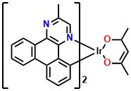 Ir(MDQ)2acac Bis(2-methyldibenzo[f,h]quinoxaline)(acetylacetonate)iridium(III)