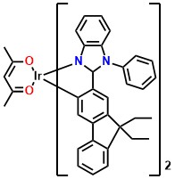 Ir(fbi)2acac Bis(2-(9,9-diethyl-fluoren-2-yl)-1-phenyl-1H-benzo[d]imidazolato)(actylacetonate)iridium(III)
