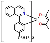 Hex-Ir(piq)2acac Bis[(4-n-hexylphenyl)isoquinoline](acetylacetonate)iridium (III)