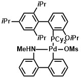Methanesulfonato{Dicyclohexyl[3-(1-methylethoxy)-2',4',6'-tris(1-methylethyl)-1,1'-biphenyl-2-yl]phosphine}(2'-methylamino-1,1'-biphenyl-2-yl)palladium(II) (Ephos Pd G4)
