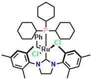 Tricyclohexylphosphine[1,3-bis(2,4,6-trimethylphenyl)-4,5-dihydroimidazol-2-ylidene][benzylidene]rut