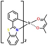 Ir(bt)₂(acac) – Bis(2-phenylbenzothiazole-C2,N)(acetylacetonato)iridium(III)