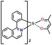 Ir(piq)₂(acac) – Bis(1-phenylisoquinoline-C2,N)(acetylacetonato)iridium(III)