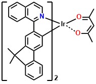 Ir(fliq)₂(acac) Bis(1-(9,9-dimethyl-9H-fluoren-2-yl)-isoquinoline-C2,N)(acetylacetonato)iridium(III)